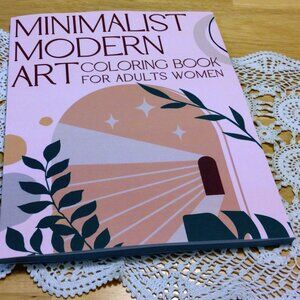 Minimalist Modern Art Adult Coloring Book for Relaxation